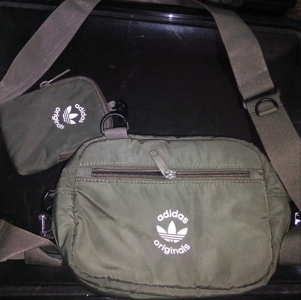 Adidas Originals Olive Belt Crossbody Bag Set NWOT